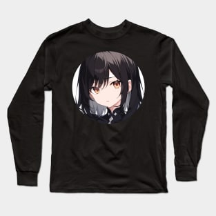 Anime style girl portrait Long Sleeve T-Shirt